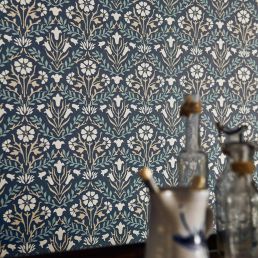 Morris Bellflowers Wallpaper Manilla/Olive