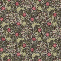 Morris Seaweed Wallpaper Ebony/Poppy