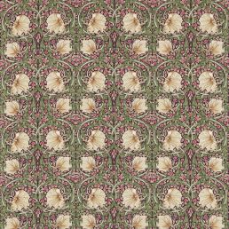 Pimpernel Fabric Aubergine/Olive