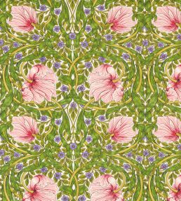 Pimpernel Fabric Sap Green/Strawberry