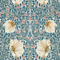 Pimpernel Wallpaper Woad/Coral