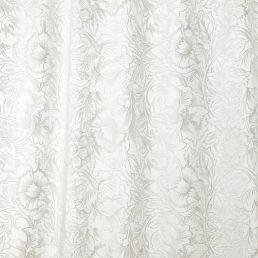 Pure Poppy Embroidery Fabric Paper White