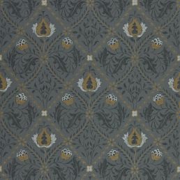 Pure Trellis Wallpaper Black Ink