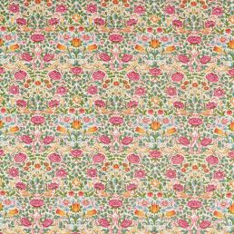 Rose Fabric Boughs Green/Rose