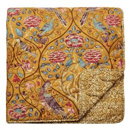 Seasons By May Quilt Throw, Saffron Saffron