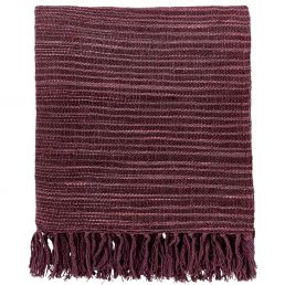 Seasons By May Woven Throw, Aubergine Aubergine