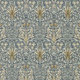 Snakeshead Wallpaper Indigo/Cumin