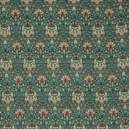 Snakeshead Velvet Fabric Thistle/Russet