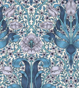 Spring Thicket Wallpaper Indigo/Lilac