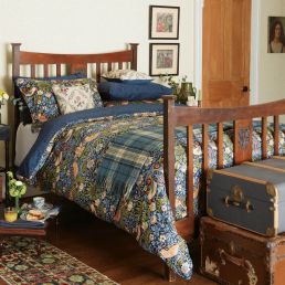 Strawberry Thief Bedding Set, Indigo Indigo