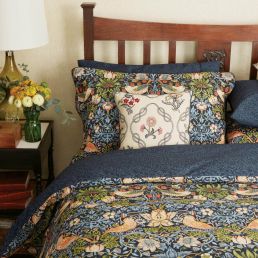 Strawberry Thief Bedding Set, Indigo Indigo