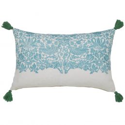 Strawberry Thief Cushion, Teal Teal