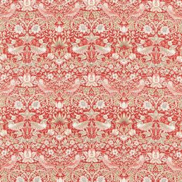 Strawberry Thief Fabric Indian Red