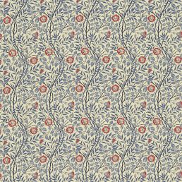 Sweet Briar Fabric Indigo/Red