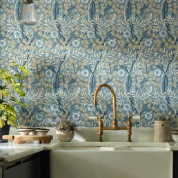 Sweet Briar Wallpaper Green/Rust