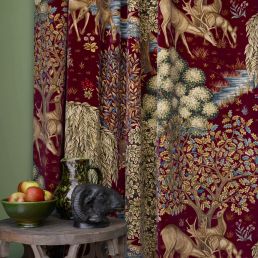 The Brook Velvet Fabric Tapestry Red