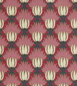 Tulip & Bird Wallpaper Amaranth & Blush