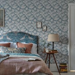 Wallflower Wallpaper Woad Blue