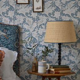 Wallflower Wallpaper Woad Blue