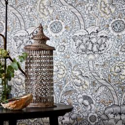 Wandle Wallpaper Indigo/Madder