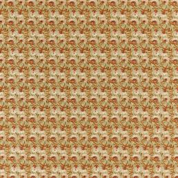 Wardle Embroidery Fabric Olive/Brick