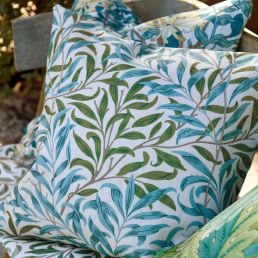 Willow Bough Outdoor Fabric Nettle/Sky Blue