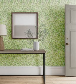 Willow Boughs Wallpaper Leaf Green