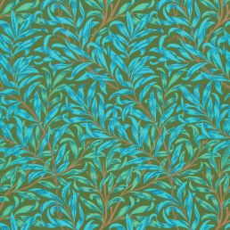 Willow Boughs Wallpaper Olive/Turquoise